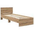 vidaXL Rám postele Remeselný dub 75 x 190 cm Kompozitné drevo