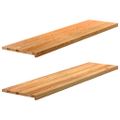 vidaXL Okenný parapet 2 ks svetlohnedá 160x40x2 cm dubový masív
