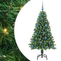 vidaXL Umelý vianočný stromček Zelená 150 cm PVC a Oceľ a Plast