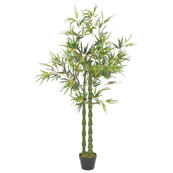 vidaXL Umelá rastlina, bambus s kvetináčom, zelená 160 cm