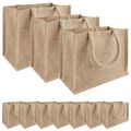 vidaXL Jutové tašky 10 Prírodná 26 x 22 x 14 cm 100% Tossa juta