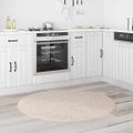 vidaXL Protišmykový Shaggy Koberec Krémová 120 x 120 cm PP