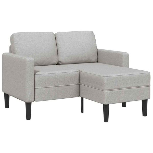 vidaXL 2-miestna pohovka s leňoškou v tvare L mrakošedá látka 125 cm