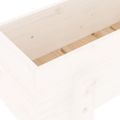 vidaXL Záhradný kvetináč biely 62x30x38 cm borovicový masív