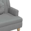 vidaXL Lavička s vankúšmi svetlosivá 113x64,5x75,5 cm látka