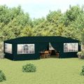 vidaXL Profesionálny párty stan+bočné steny 4x9 m, zelený 90 g/m²