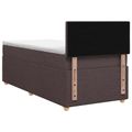 vidaXL Posteľ boxspring s matracom Tmavohnedá 90 x 190 cm Látka