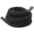 vidaXL Bojové lano čierne 9 m 6,8 kg polyester
