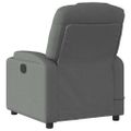 vidaXL Masážne kreslo s polohovacím mechanizmom, tmavosivá látka