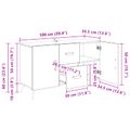 vidaXL Servírovacia skriňa Staré drevo 100 x 36 x 60 cm