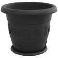 vidaXL Kvetináče 24 ks Čierna Ø 34 x 28 cm Plast