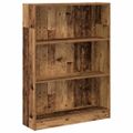 vidaXL Knižnica staré drevo 80x24x109 cm kompozitné drevo