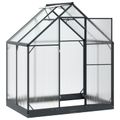 vidaXL Záhradný skleník 183,5 x 123 x 207 cm Hliník a pozinkovaná oceľ