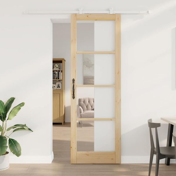 vidaXL Posuvné dvere ORKDAL 78 x 232 cm Prírodná