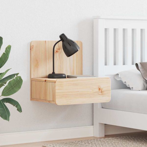 vidaXL Nočný stolík 2 pcs Hnedá 44 x 32,5 x 40 cm Borovicový masív