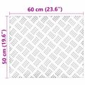vidaXL Schodový rošt 2 ks 60 x 50 cm Strieborná Hliník Obdĺžnikový