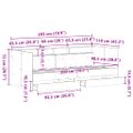 vidaXL Ležadlo so zásuvkou Remeselný dub 100 x 200 cm Kompozitné drevo