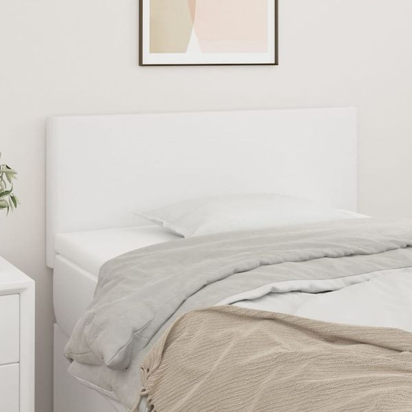 vidaXL Čelo postele biele 100x5x78/88 cm umelá koža