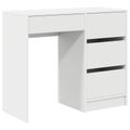 vidaXL Stôl Biela Kompozitné drevo 90 x 37,5 x 75 cm
