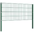vidaXL Plotový panel so stĺpikmi, železný 1212x80 cm, zelený
