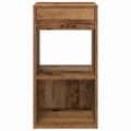 vidaXL Nočné skrinky so zásuvkou 2 ks staré drevo 35x34x66,5 cm