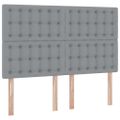 vidaXL Postel s úložným prostorem a matrací Svetlosivá 140 x 190 cm
