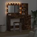 vidaXL Toaletný stolík 2 ks Hnedá 78.5 x 41 x 135 cm Kompozitné drevo