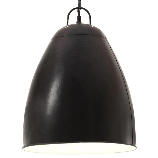 vidaXL Industriálna závesná lampa 25 W, čierna, okrúhla 32 cm E27