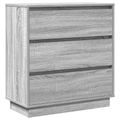 vidaXL Nočný stolík Sivá 71 x 34,5 x 75 cm Kompozitné drevo