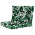 vidaXL Vankúš na vonkajšiu pohovku Polyester Vzor s listami