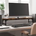 vidaXL Stojan na monitor dymový dub 85x23x15,5 cm kompozitné drevo
