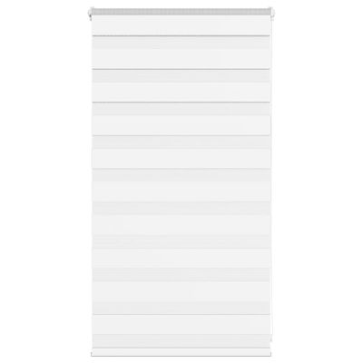 vidaXL Zebra roleta biela 75x100 cm šírka látky 70,9 cm polyester
