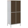 vidaXL Šatník FLORO biely 77x53x171 cm borovicový masív