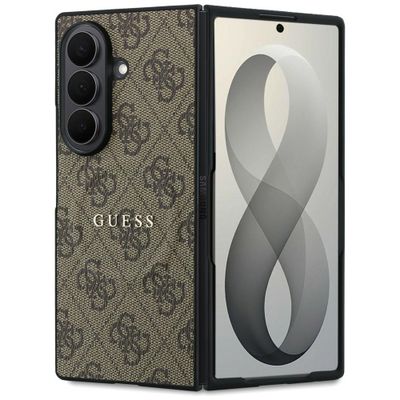 Guess HC Magnetic 4G PU CLASSIC puzdro pre Samsung Galaxy Z Fold 8 Ultra hnedá