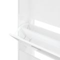 vidaXL Botník lesklý biely 63x24x147 cm spracované drevo