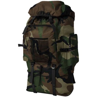 vidaXL XXL Ruskak vo vojenskom štýle, 100 litrový, maskáčový