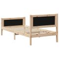 vidaXL Rám postele s čelnou doskou Sivohnedá 90 x 200 cm látka