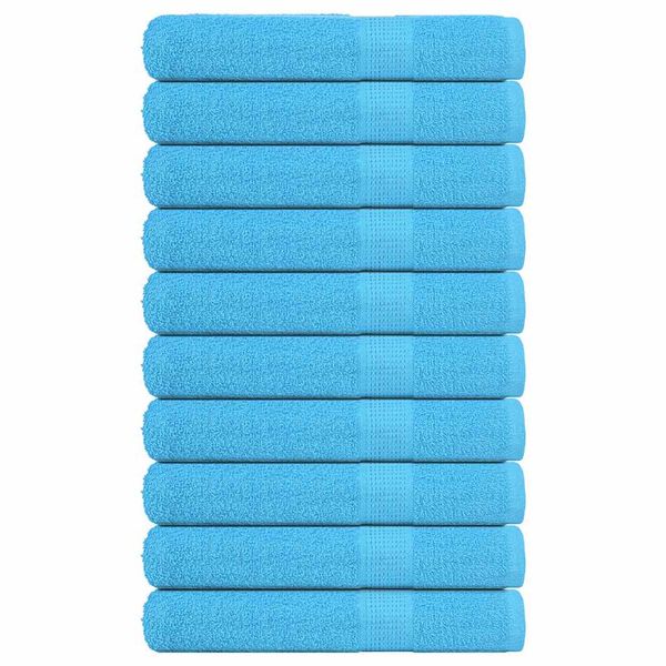 vidaXL Uteráky FROGN 10 ks tyrkysové 100x200 cm 360 g/m²