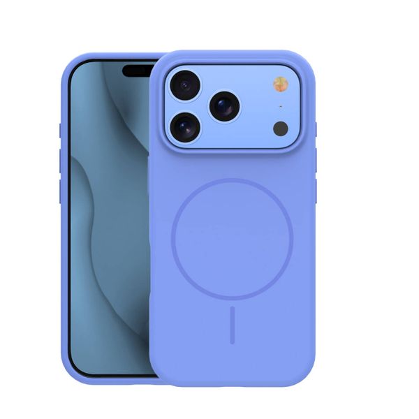 Tenké silikónové puzdro Mag pre iPhone 17 Pro 6,3" / iPhone 18 Pro 6,3" nebeská modrá
