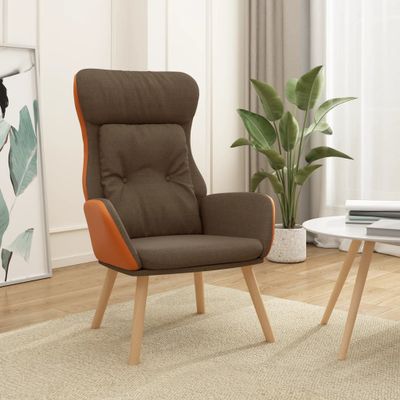 vidaXL Relaxačné kreslo hnedé látka a PVC