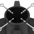 vidaXL Stojan na vianočný stromček sivý 55,5x55,5x15 cm