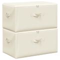 vidaXL Úložné boxy 2 ks látkové 43x34x23 cm krémové