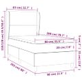 vidaXL Posteľný rám boxsping s matracom tmavozelený 80x200 cm zamat
