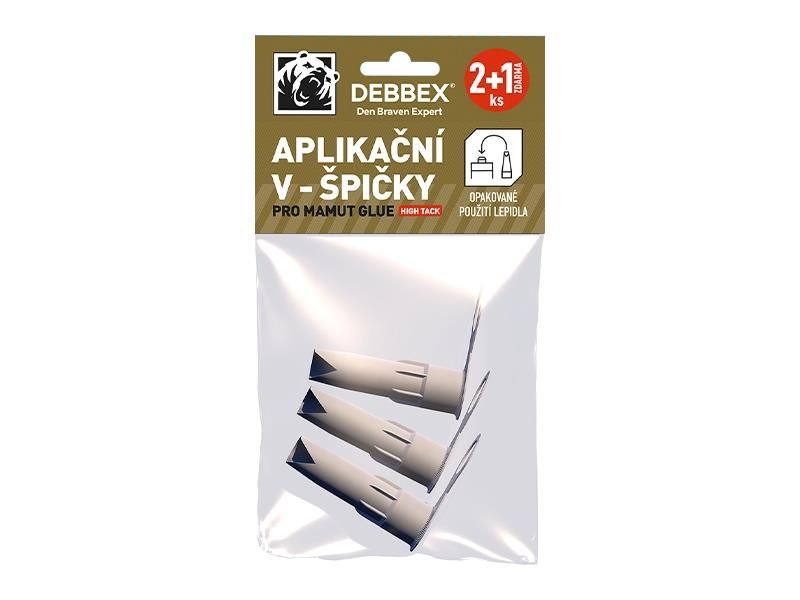 Aplikačné V-špičky pre lepidlá MAMUT GLUE DEBBEX 3ks