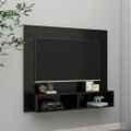 vidaXL Nástenná TV skrinka lesklá čierna 102x23,5x90 cm sprac. drevo
