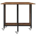 vidaXL Skladací jedálenský stôl s kolieskami 130 x 80 x 76,5 cm