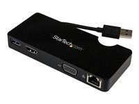 USB 3.0 Mini Docking Station w/ USB, GbE Ports - Portable Universal Laptop Travel Hub (USB3SMDOCKHV) - Dokovacia stanica - USB - HDMI - 1GbE - pre P/N: ARMPIVOT, ARMPIVOTE, ARMPIVSTND, ARMSLIM, ARMUNONB