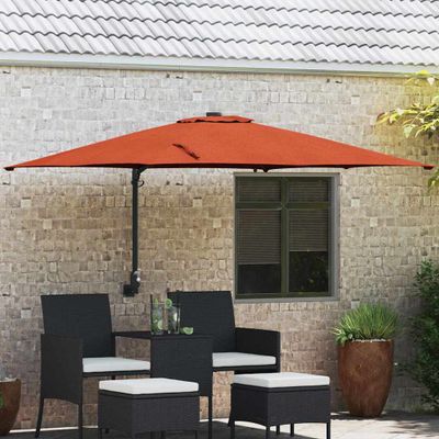 vidaXL Záhradný slnečník Tehlová 248,5 x 247,5 x 160 cm
