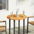 vidaXL Stolová doska Ø70x2 cm okrúhla akáciový masív