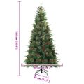 vidaXL Umelý Sklápací Vianočný Stromček Zelená 180 cm PVC, PE a oceľ